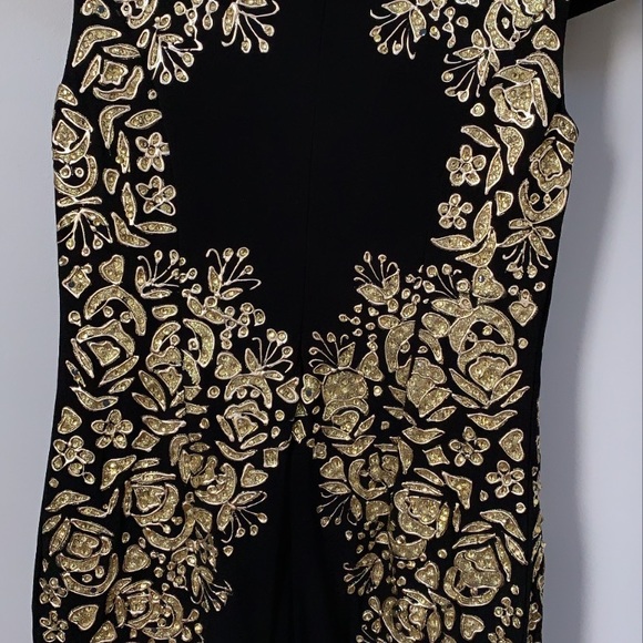 Mini black/gold embellished Jovani dress - Picture 4 of 12